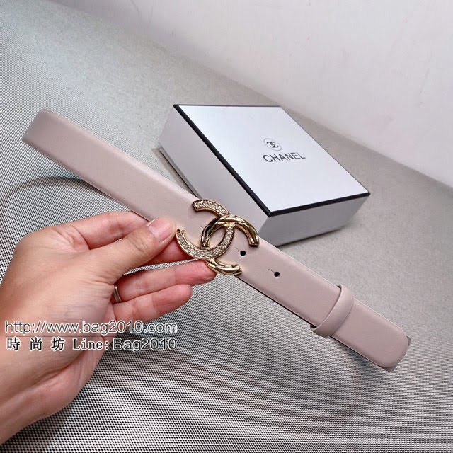 Chanel女士皮帶 香奈兒雙C時尚腰帶  jjp1897